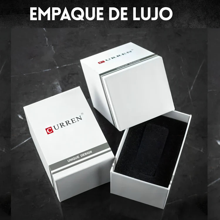 Reloj Curren 8329 En Cuero Azul