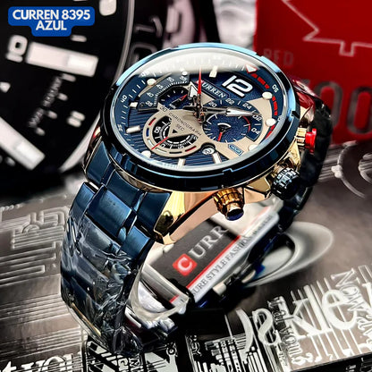 Reloj Curren 8395 Cronógrafo Acero Inoxidable