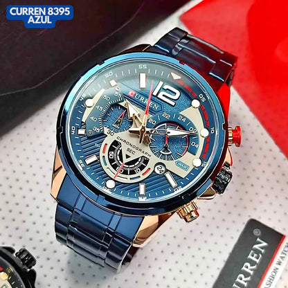 Reloj Curren 8395 Cronógrafo Acero Inoxidable